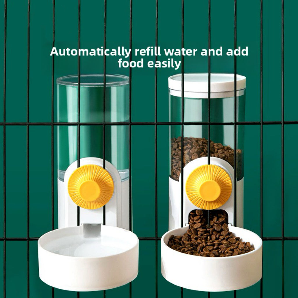 Auto-Refill Hanging Pet Feeder & Water Dispenser – BPA-Free Plastic, Dual Function, Dogs & Cats