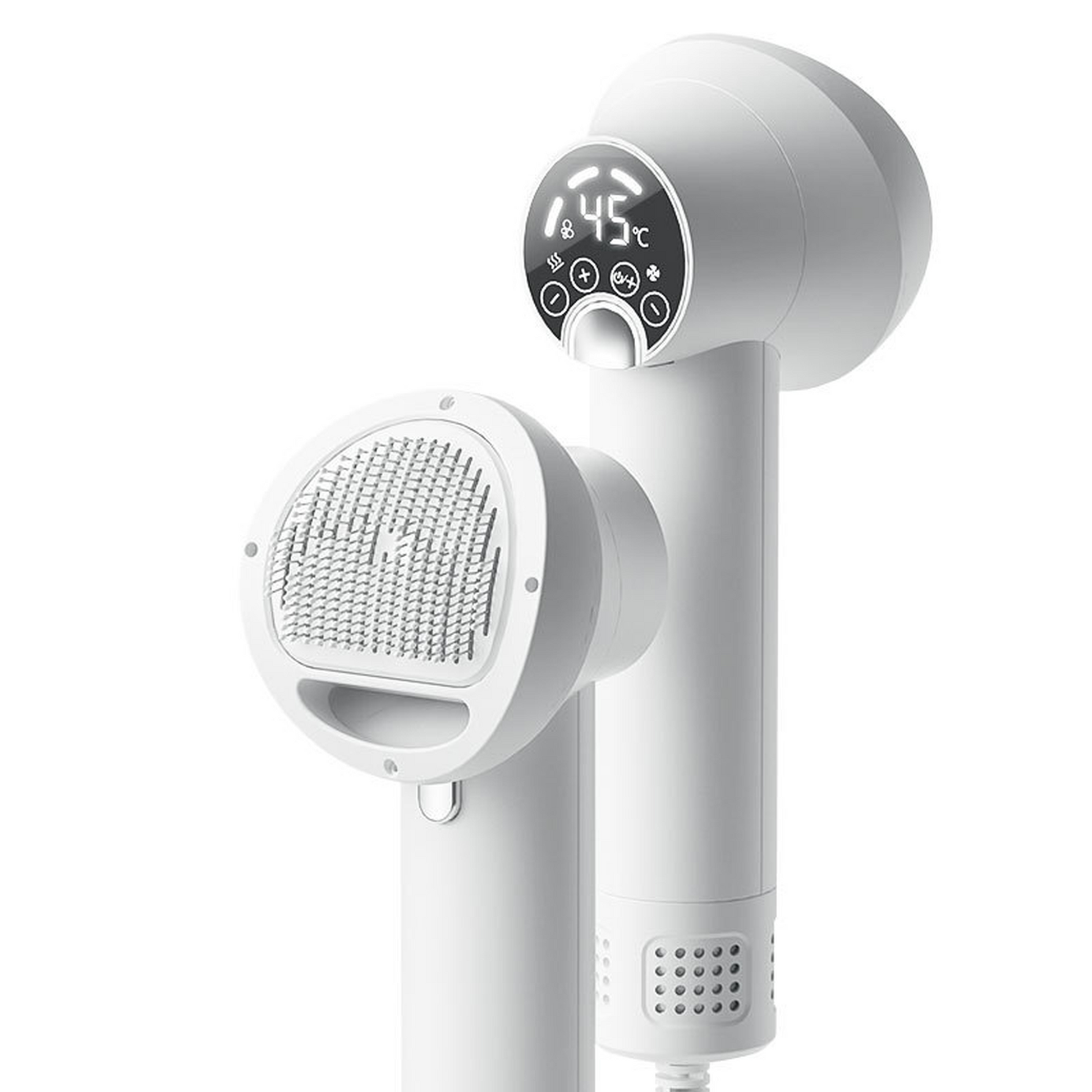 2‑in‑1 Pet Grooming Dryer – LED Touch Panel, Noise‑Reduction Motor for Dogs & Cats