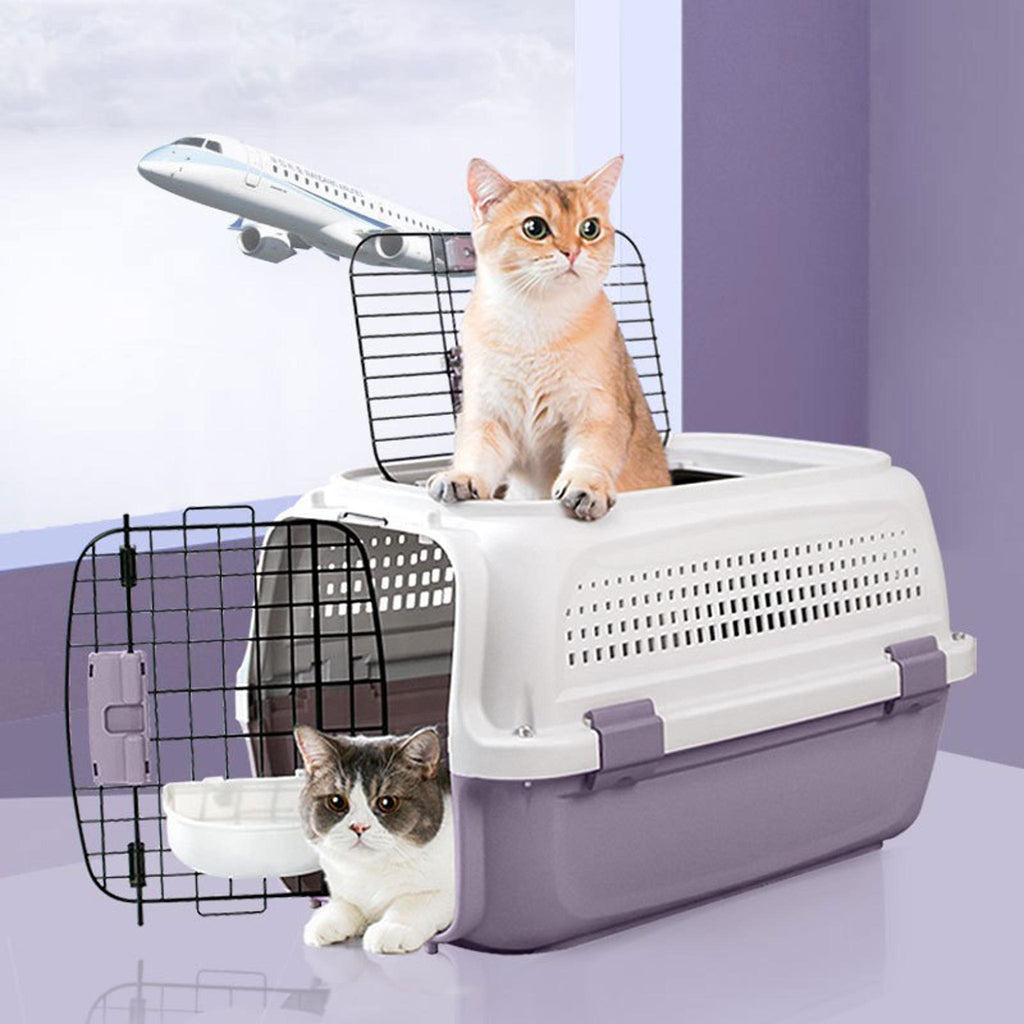 Airline-Approved Pet Carrier – Durable PP Plastic, Portable Travel Crate for Cats & Small Dogs