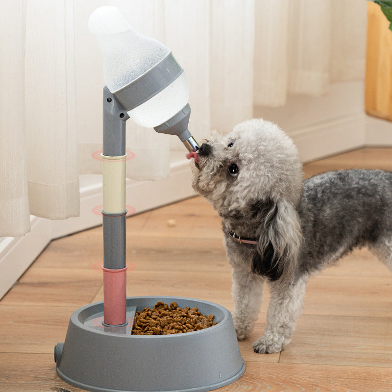 Adjustable Stainless Steel No-Spill Pet Water & Food Dispenser – Height Adjustable Dual Bowl for Dogs & Cats