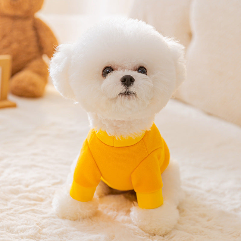 Bear Patch Embroidered Sweatshirt – Cotton Fleece, Warm Leash-Ready Dog & Cat Outfit