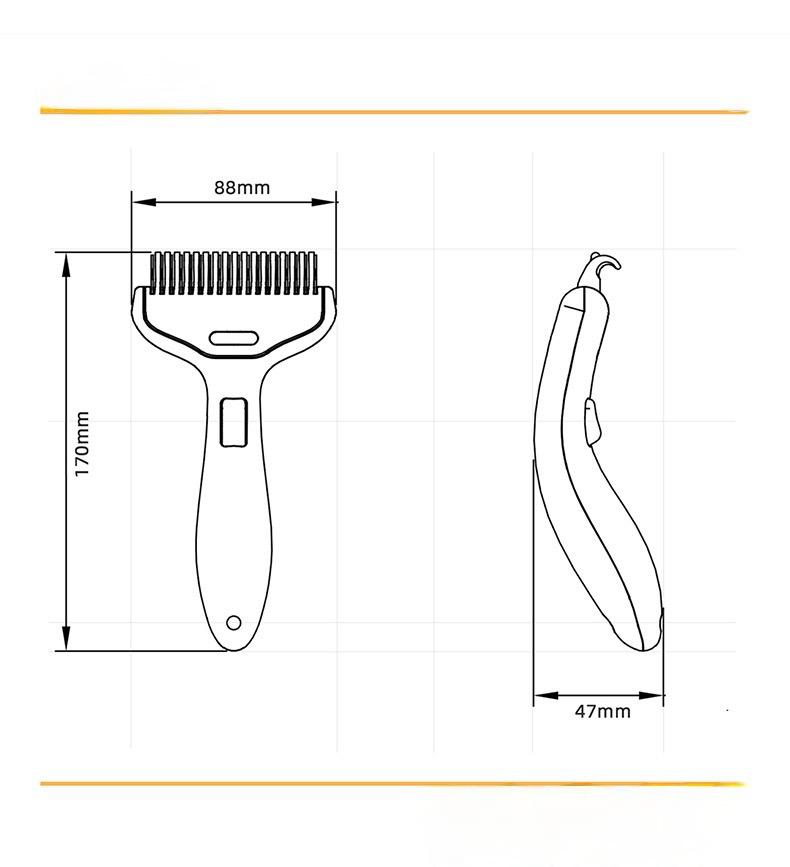 One-Click Hair Removal Pet Grooming Comb – Durable Anti-Tangle Dematting Brush for Dogs & Cats