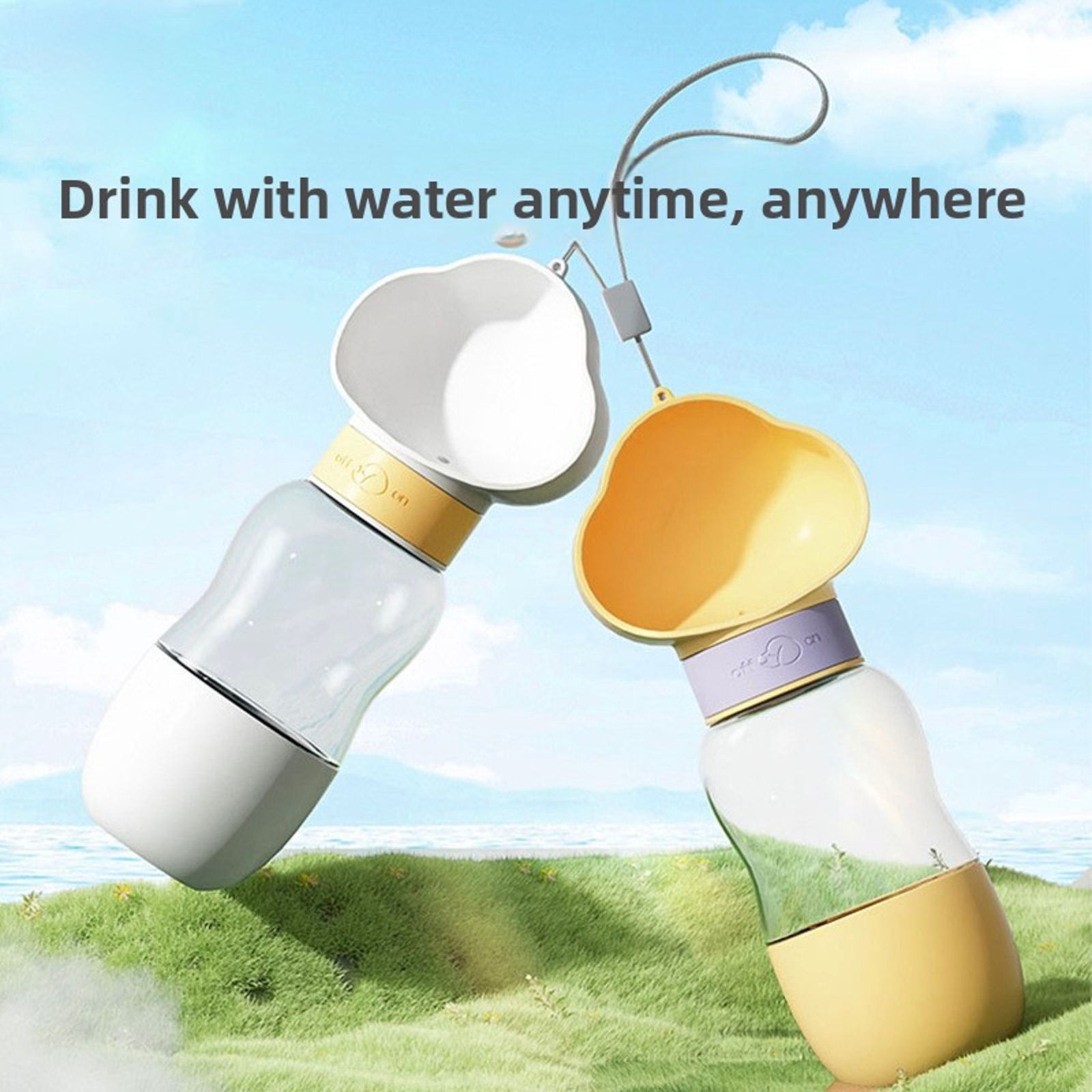 Cloud Shape Portable Leak‑Proof Water Bottle – BPA‑Free Travel Dispenser for Dogs