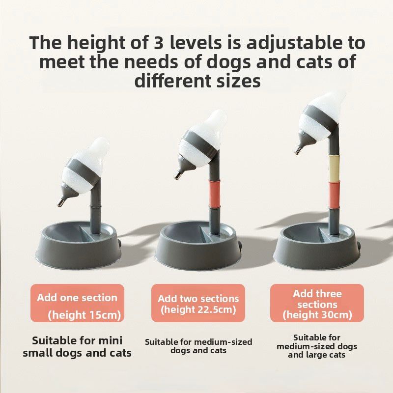 Adjustable Stainless Steel No-Spill Pet Water & Food Dispenser – Height Adjustable Dual Bowl for Dogs & Cats