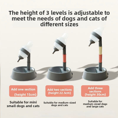 Adjustable Stainless Steel No-Spill Pet Water & Food Dispenser – Height Adjustable Dual Bowl for Dogs & Cats