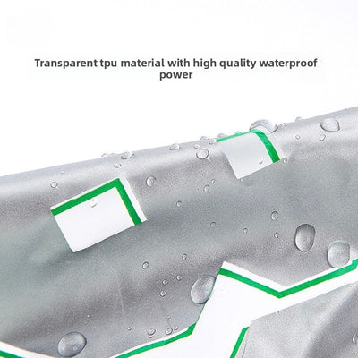 Reflective Waterproof Dog Raincoat – Transparent TPU, Four-Legged Design for Small & Medium Breeds