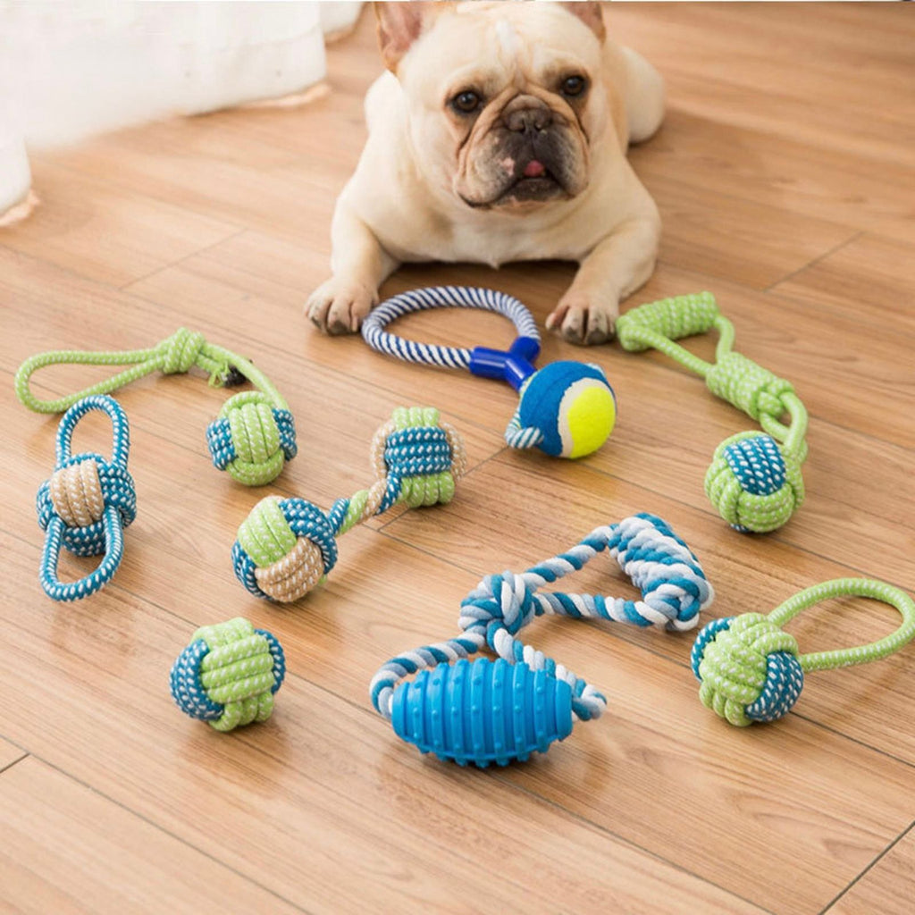 Interactive Tug & Chew Set – Cotton Rope, Teething & Entertainment for Small to Large Dogs