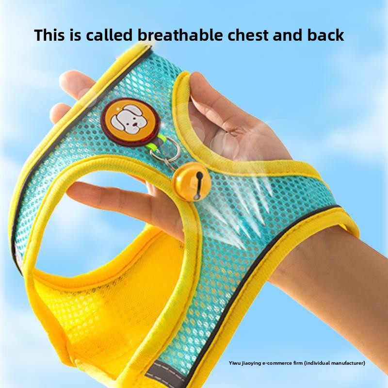 Breathable No-Choke Dog Harness – Mesh Cooling Vest for Small & Medium Dogs