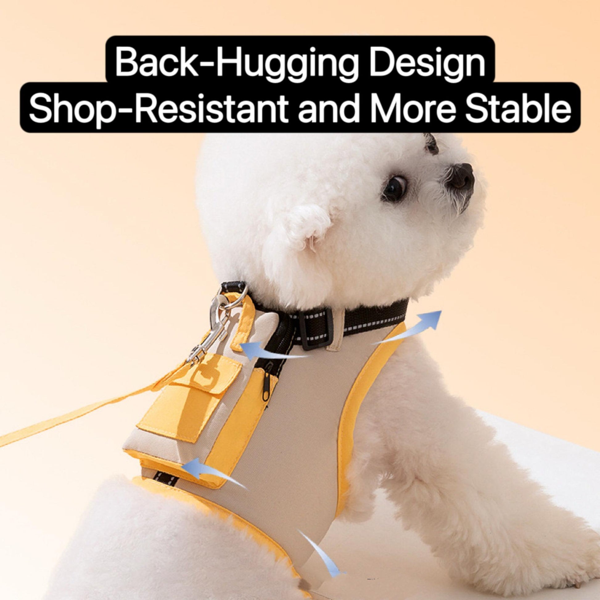 Reflective Dog Backpack Harness – Cotton Blend, Adjustable Outdoor Vest for Small Dogs & Cats